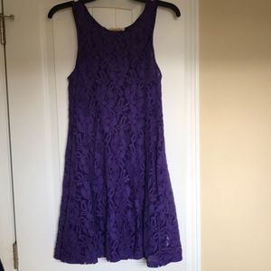 Purple lace dress